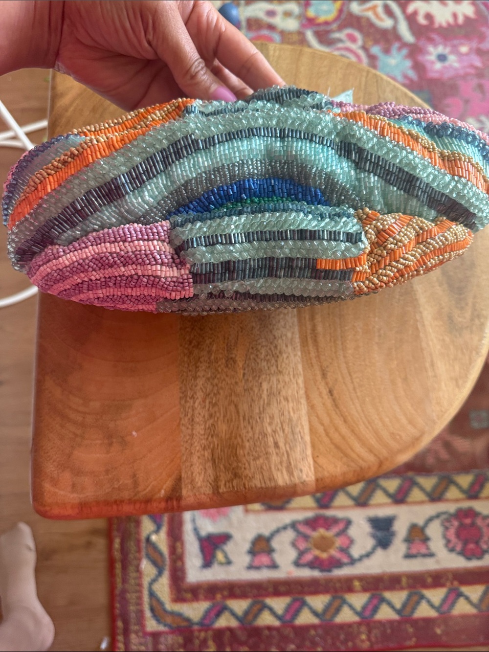 Beaded Multicolor Hobo Bag - Women - Picture 5 of 6